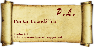 Perka Leonóra névjegykártya
